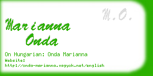 marianna onda business card
